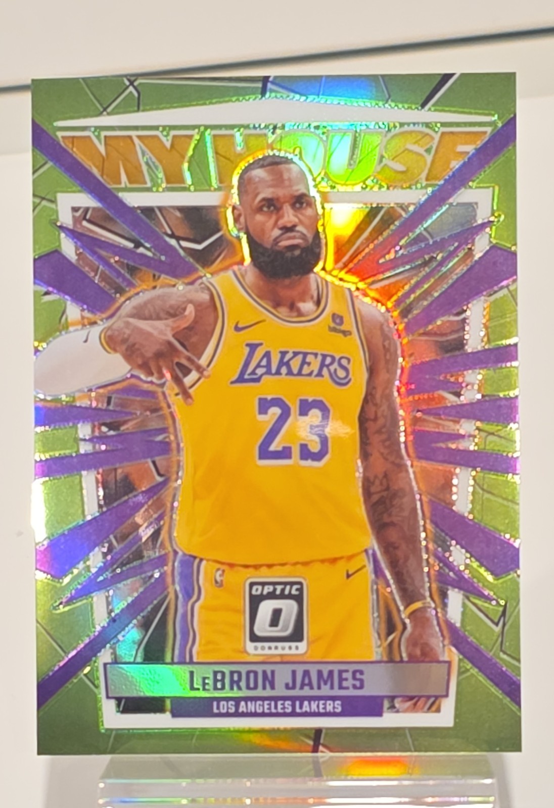 2023-24 Panini Donruss Optic - My House LeBron James #2 Lime Green Prizm /149