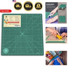 Self Healing Rotating Cutting Mat 14x14 with Grid Art Quilting Fabric