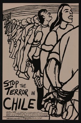   Stop the Terror in Chile - Activist Art Poster, Vintage Protest Vibe 24x36  -