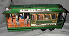 Vintage 1950's Japan Tin Litho San Francisco Cable Car Friction Toy Sound/Motion