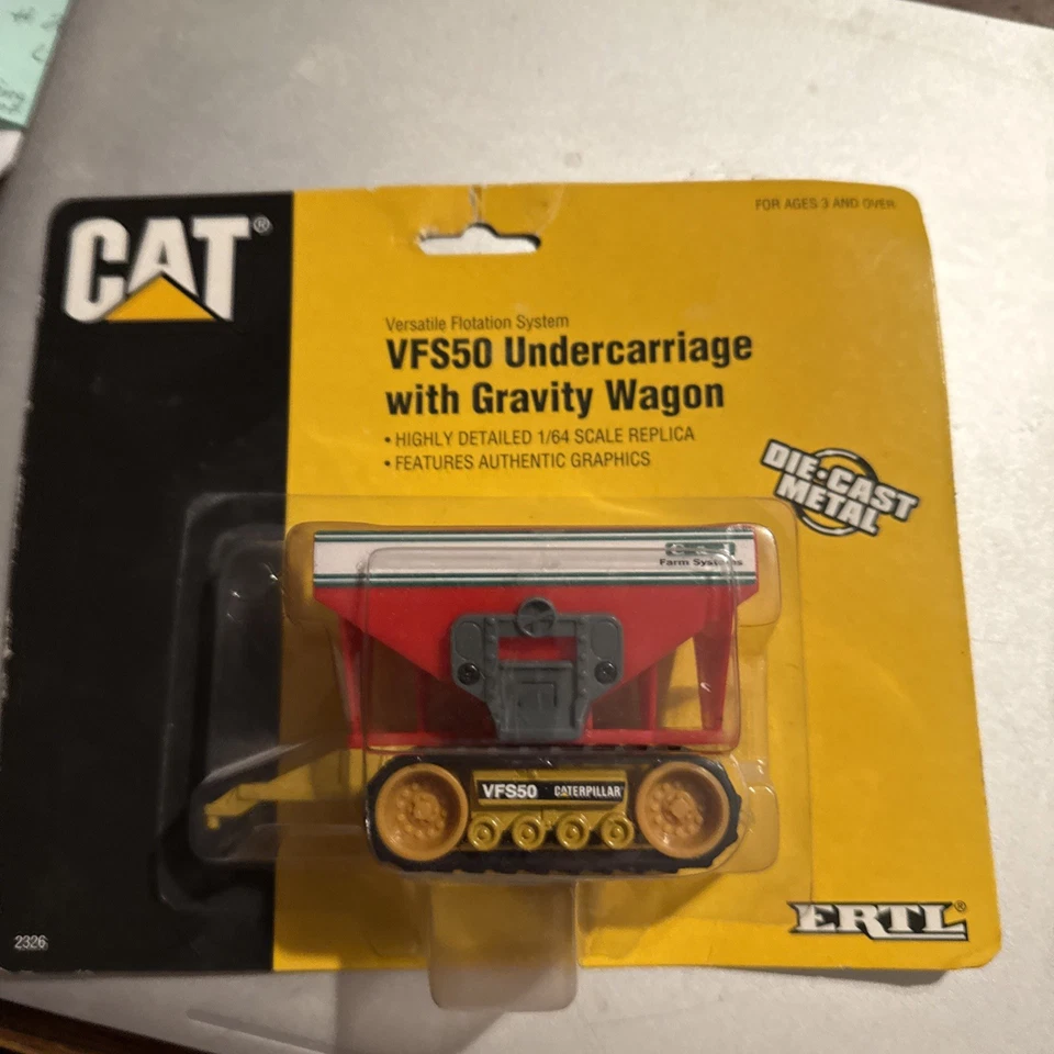 1996 Vintage ERTL CAT VFS50 Undercarriage with Gravity Wagon 1/64 - Image 2 of 4