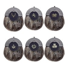 Men's Scottish Kilt Sporran Highland Leather Full Dress Kilt Sporrans