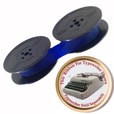 BLUE Ink Typewriter Ribbon for 1950s Smith Corona Sterling Auto Reverse Eyelets
