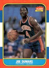 1986-87 Fleer Basketball #27 Joe Dumars Rookie Card. rookie card picture