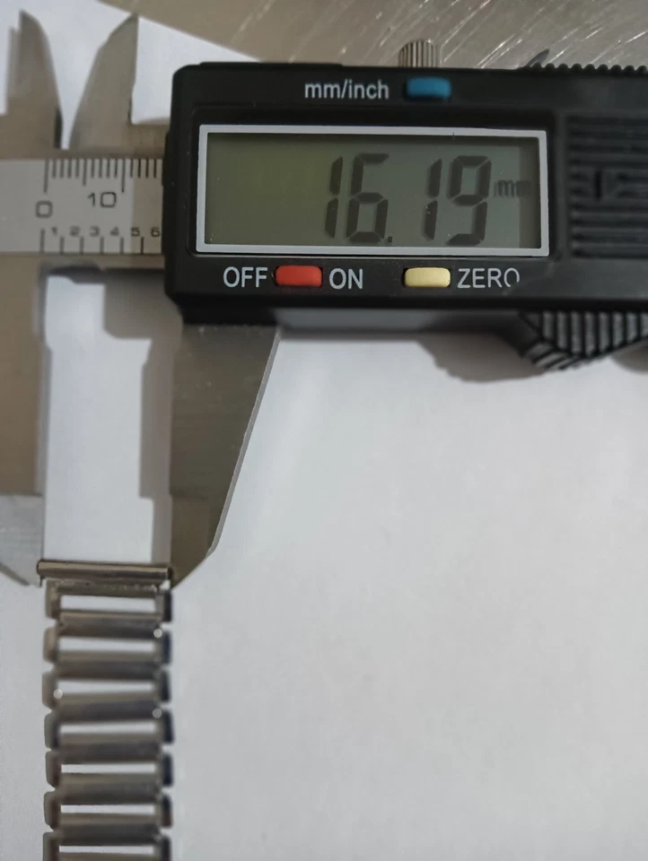 Pulseira militar vintage Bonklip Bentex estilo bambu 16 mm aço brilhante 1950 - Imagem 4 de 4