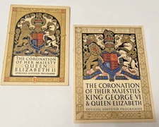 Coronation Programmes: King George VI (1937) and Queen Elizabeth II (1953); Nice