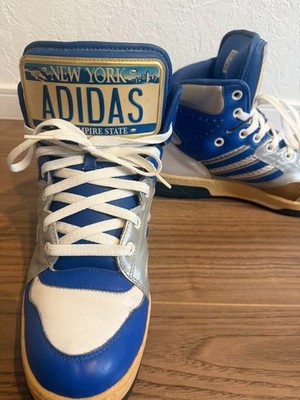 Size 9.5 - Adidas Jeremy Scott New York JS License Plate White 
