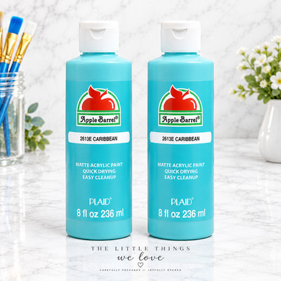 Apple Barrel Acrylic Paint 2 Pack 8oz CARIBBEAN 2613E Apple Barrel Acrylic Paint