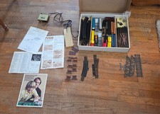 Huge Vintage HO Scale Expansion Lot 14 Cars Track Bridge System