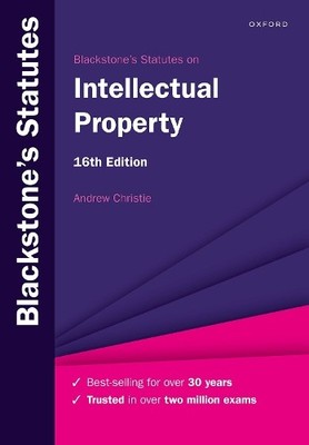Andrew Christie Blackstone's Statutes on Intellectual Property (Taschenbuch)