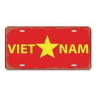 Vietnam Decorative License Metal Plate Vintage Travel Flag Sign Wall Tin Plaque