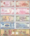 Vietnam 200-10000 Dong 5 Pieces Set, 1987-2008, P-100-119, UNC