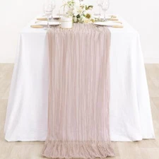 Cheesecloth Table Runner 10ft Dusty Pink Fall Table Runner Gauze Rustic Chees...