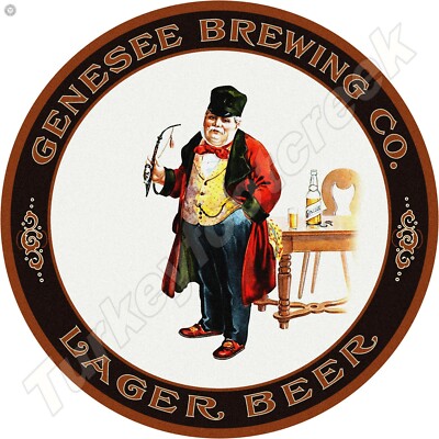 Genesee Brewing Co. Lager beer 11.75'' Round Metal sign