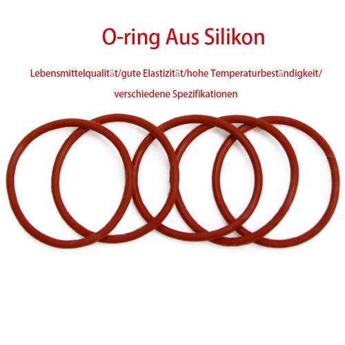Roter Silikon O-ring Wasserdicht, Hochtemperaturbeständig Und Sicher 5mm--48mm - Picture 2 of 13