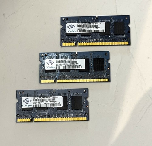 Nanya 1.5GB (3x512MB) PC2-5300 DDR2 667MHz Laptop Memory Ram NT512T64UH8B0FN-3C
