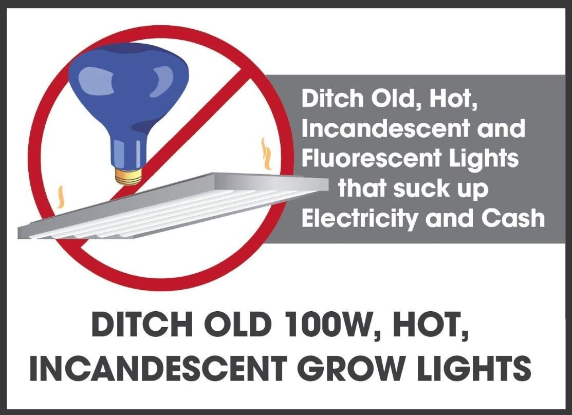 8 PACK! UnEdison Full Spectrum Daylight LED Grow Light Bulbs,  3W Replacing 60W