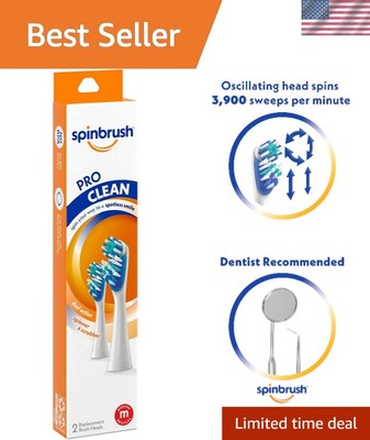 ARM & HAMMER Pro-Clean Medium Replacement Brush Heads - Pack of 3 for Optimal...