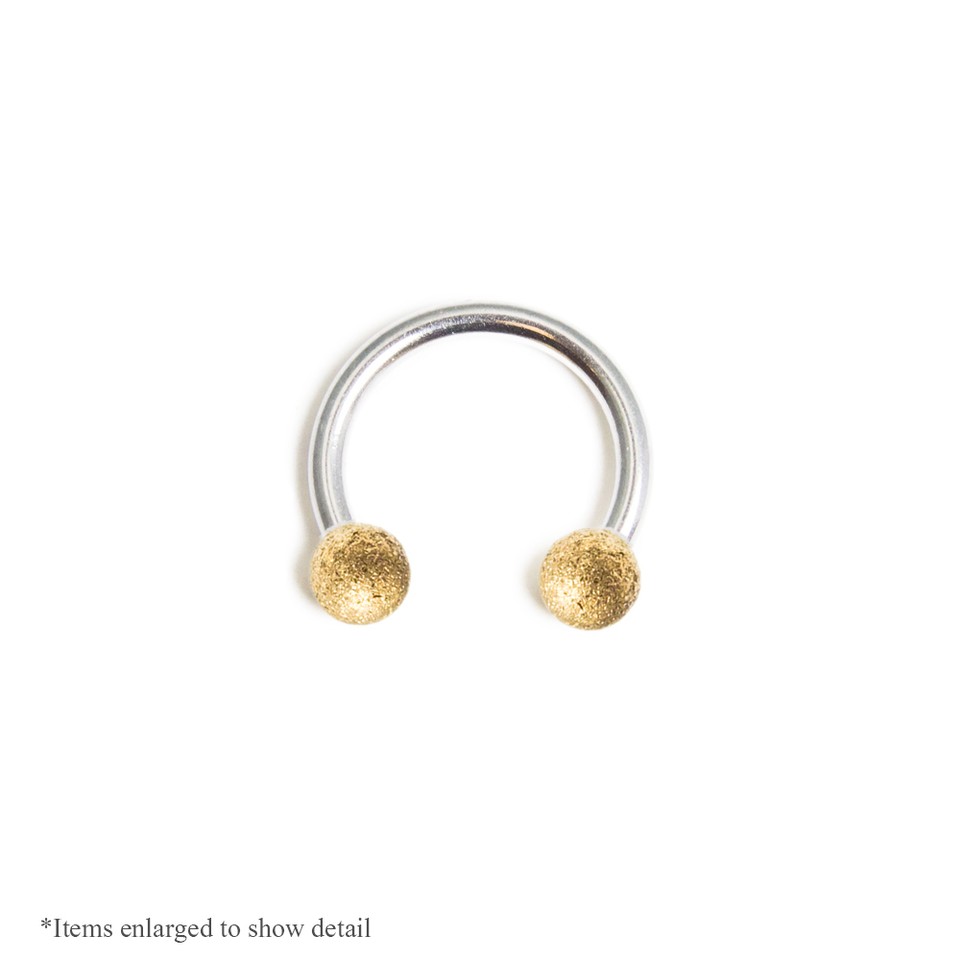 16GA Horseshoe Nose Rings Circular Barbells Lip Cartilage Septum Vintage Finish