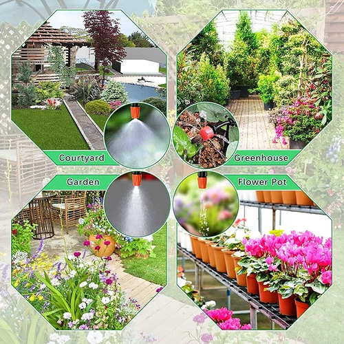 226ft Drip Irrigation System Garden Plant Self Watering Hose Micro Sprinkler Kit - Picture 25 of 45