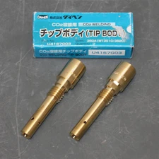 (2) OTC Daihen Manual Torch Tip Body U4167G03, 0.8mm - 1.6mm MIG Wire Size
