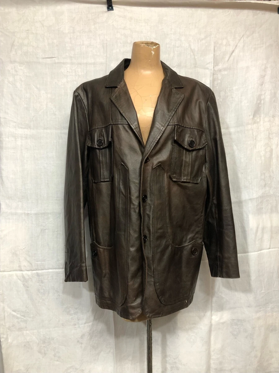 Men s Vintage 1970s Maurizio Troiano Italian Leather Jacket