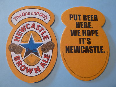 Bier Untersetzer ~ ~ Newcastle Brown Ale ~ North Yorkshire,England ~ Stecken