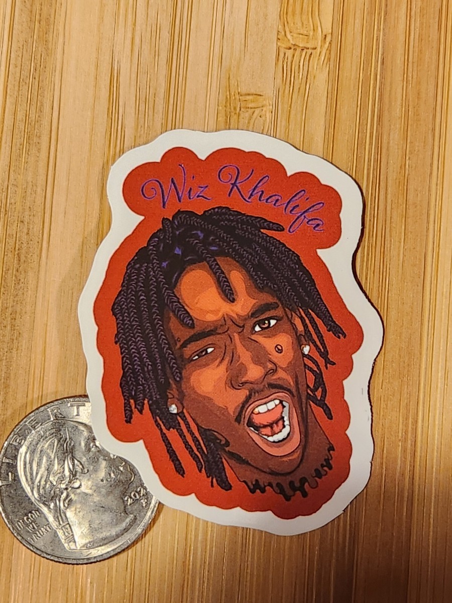 や6個Wiz Khalifa ステッカー カートゥーンスタイル Wiz Khalifa Sticker Wiz Khalifa Decal Rap Music Hip Hop Sticker