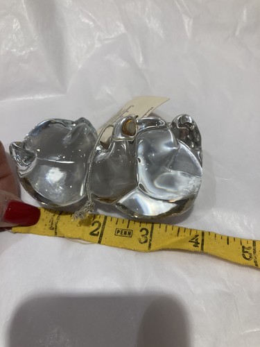 Fenton Art Glass November Birthstone Teddy Bear Clear Paperweight Vintage NWTS - Picture 8 of 12