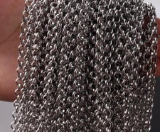 in bulk 5meter 3.5mm Rolo Chain Stainless Steel Jewelry Findings Chain Marking