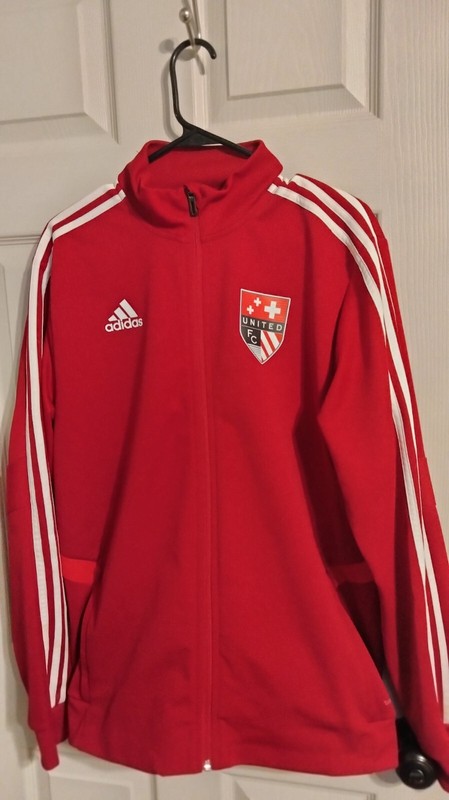 Adidas Manchester United Men's Track Jacket Top Red White Full Zip United Manche