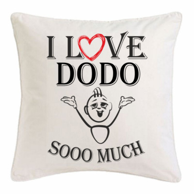 I Love Dodo KISSENBEZUG 40X40cm Ich Liebe Dodo Weiss 111119
