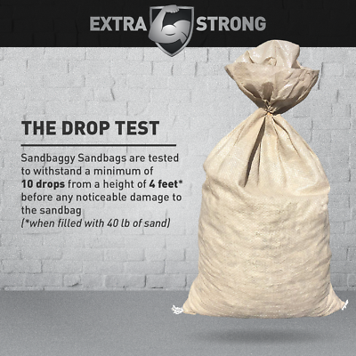 Sacchi - 25 Orange - Vuota Sabbia Borse Per Alluvione - Poly Da Sandbaggy - Foto 3