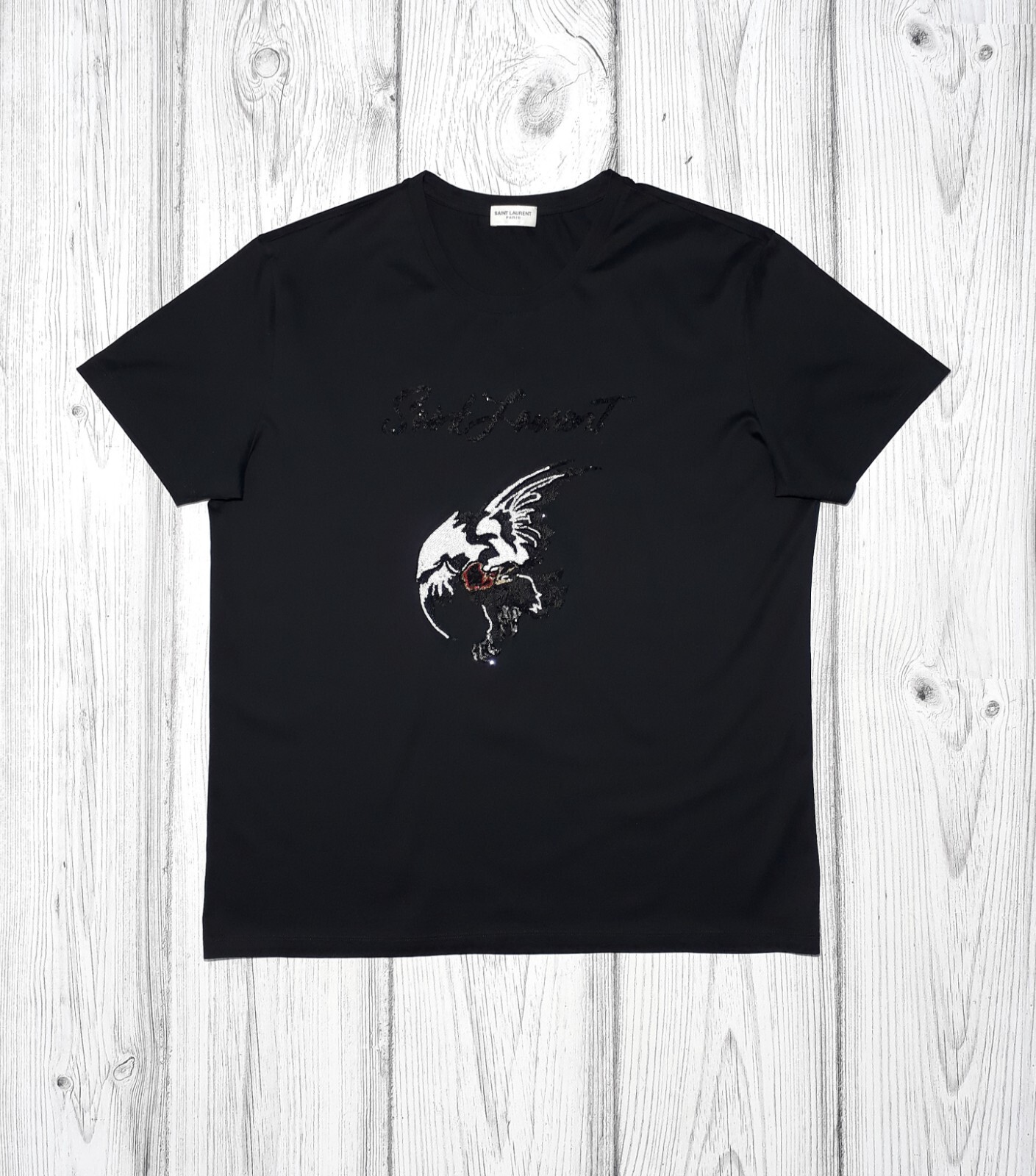 T shirt Saint Laurent eagle taglia L XL