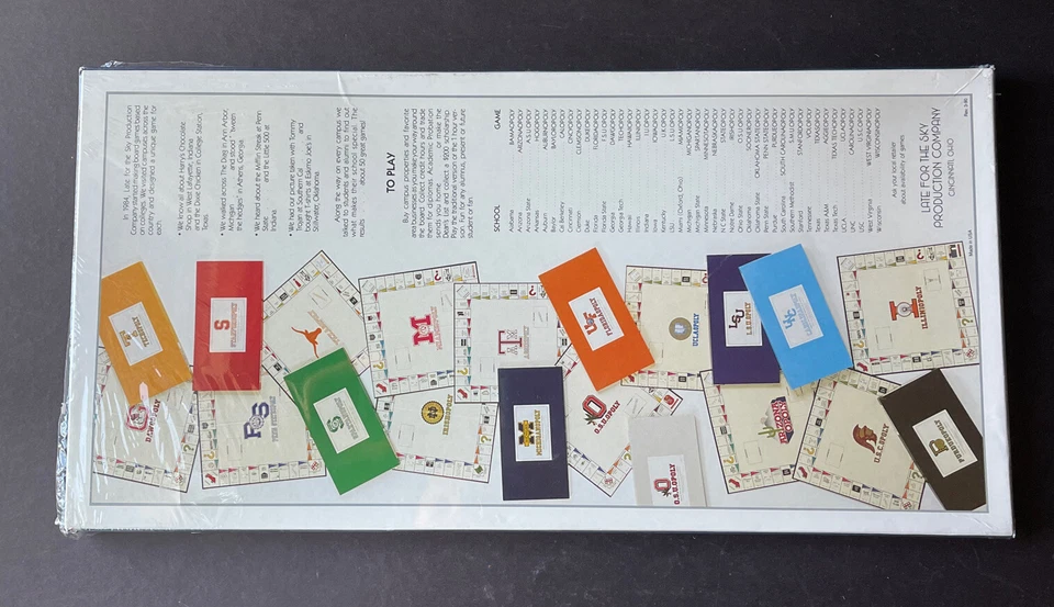 Vintage 1987 Penn Stateopoly Penn State Board Game Monopoly - 3rd Edition Sealed - Image 4 of 4