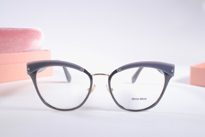 NEU UND VERPACKT Mui Cat Eye VMU54Q Damen Vollrand Brille Brillengestell schwarz mit warmem Grau M01