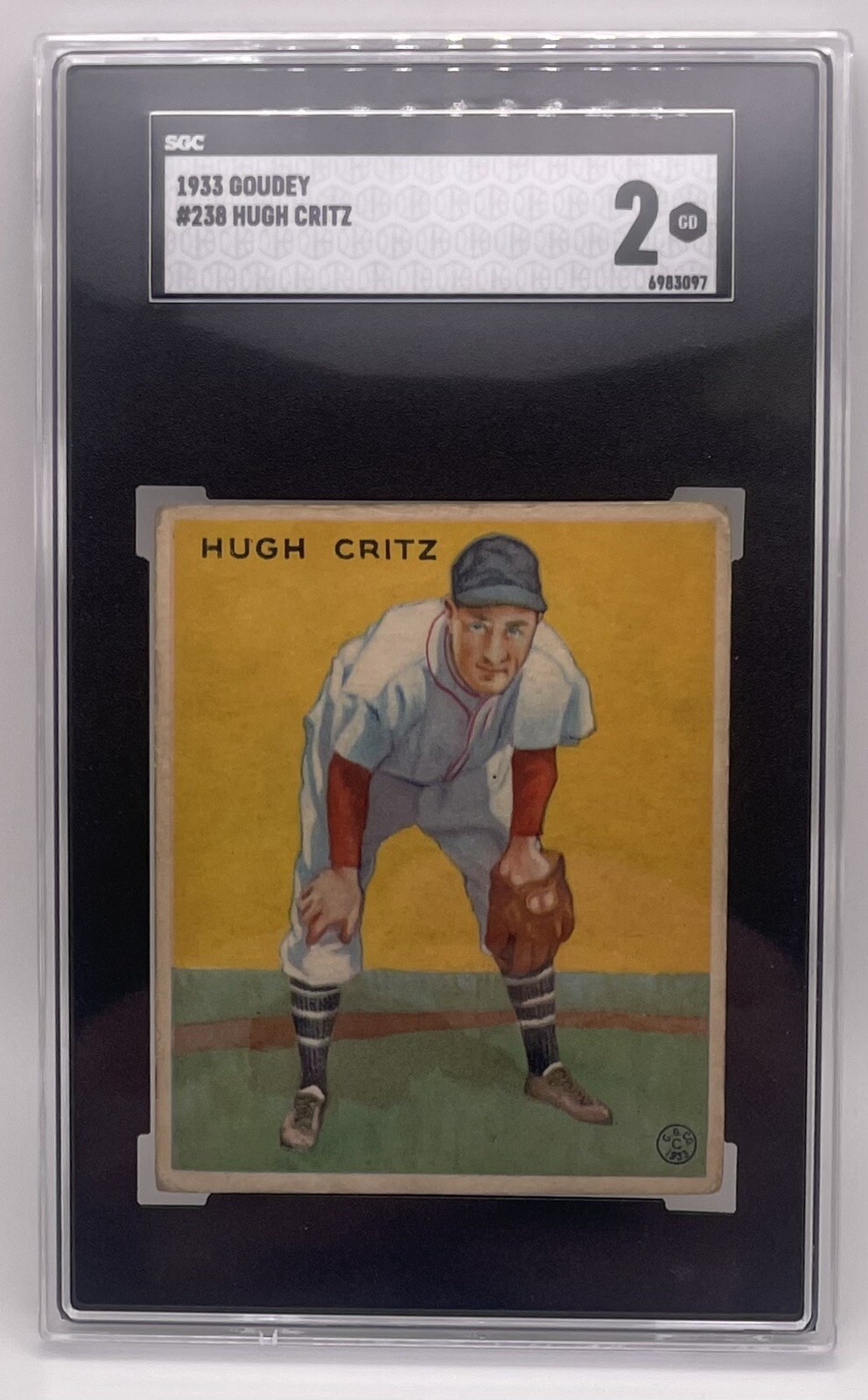 1933 Goudey #238 Hugh Critz SGC 2 GOOD