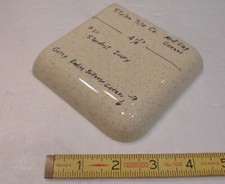 1 pc. Stardust Ivory-pale yellow: 4-1/4" Bullnose Ceramic Corner Tile, Stylon Co