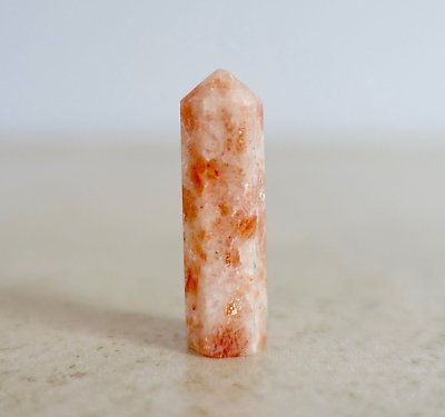 Sunstone Stone Healing Crystal Natural Gemstone Single Point Wand Reiki Energy