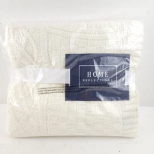 Home Reflections Oversized Knit Throw Cream Color 60" x 70" 