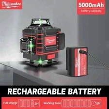 Milwaukee 4D 16 Lines Green Beam 360° Self-leveling Laser Levels Tool (EU)