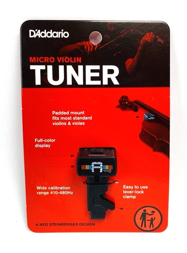 D'Addario PW-CT-14 Planet Waves NS Micro Violin Tuner Wide Calibration