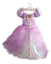 PRINCESS RAPUNZEL COSTUME DRESS GOWN SIZE 5/6 DISNEY STORE NEW