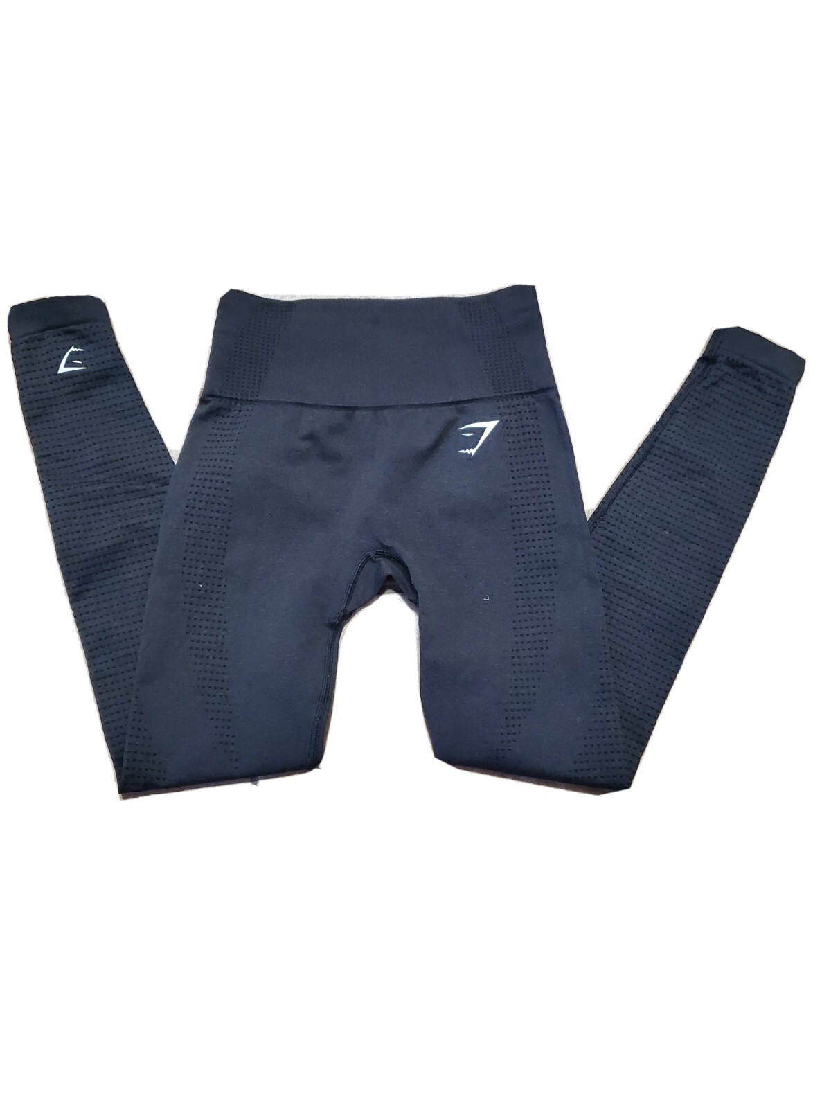 Gymshark Black Athletic Solid Black Leggings Size… - image 1