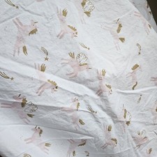 Pottery Barn Kids Crib Sheet, Mila Metallic Unicorn, Blush