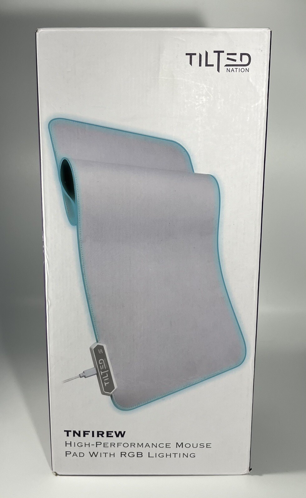 Tilted Nation XL RGB Gaming Mouse Pad – High Performance White Glow Surface