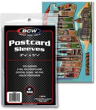 X2 BCW Ultra Thin Sleeves for Postcard Storage 2 mil Pack of 200 Free US Postage
