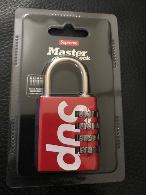 Supreme x Master Lock Numeric Pad Lock - RED Red New SS19