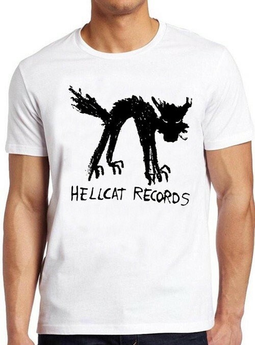 Seattle Record Store Hellcat Music Vinyl Records Cool Tee Shirt-image