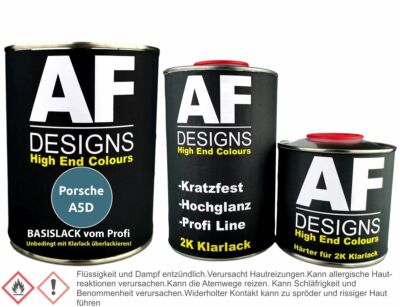 Porsche A5D Monacoblau 1,25L Basislack Klarlack Härter Autolack spritzfertig